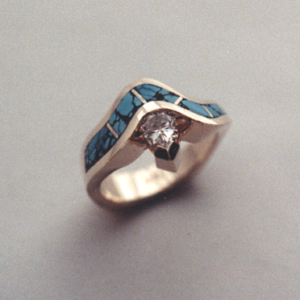 Turquoise engagement ring #G0046