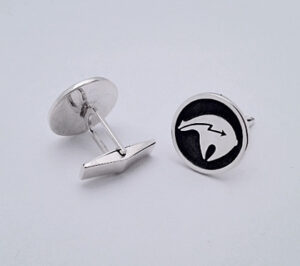 Sterling Silver Cufflinks with a Fetish Bear Design #G0068