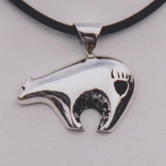 Sterling Silver Fetish Bear Pendant #G0072