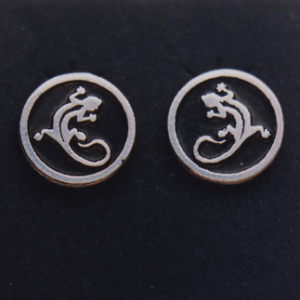 Sterling Silver Gecko Earrings #G0075
