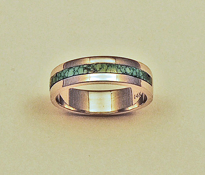 Turquoise Wedding Band #G0092