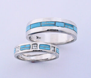 Turquoise Wedding Bands #G0098