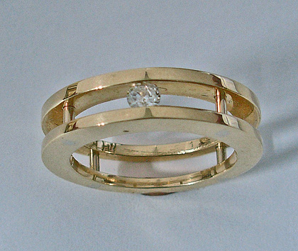 Channel Set Diamond Ring