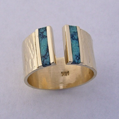 Gold and Turquoise Ring