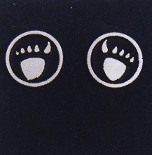 Sterling Silver Bear Paw Earrings by Southwest Originals 505-363-7150