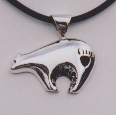 Sterling Silver Fetish Bear Pendant by Southwest Originals 505-363-7150