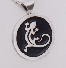 Sterling Silver Gecko Pendant by Southwest Originals 505-363-7150