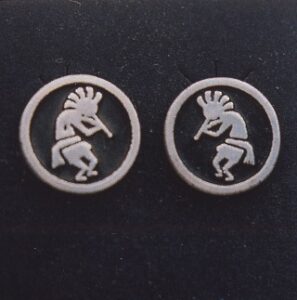 Sterling Silver Kokopelli Earrings by Southwest Originals 505-363-7150