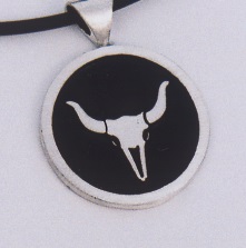 Sterling Silver Steer Skull Pendant by Southwest Originals 505-363-7150