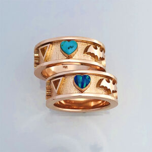 14 karat Rose Gold Wedding Set #G0162