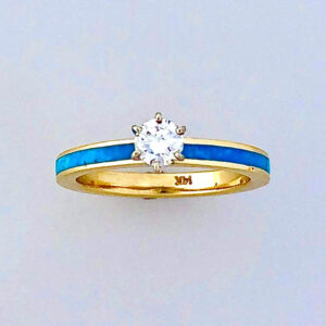 14 karat gold Engagement Ring 3mm wide for a head set center stone