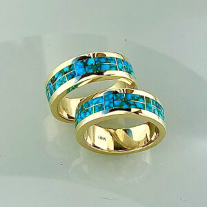 Turquoise Wedding Bands #G0166