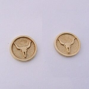 Yellow-Gold-Steer-Skull-Earrings-by-Southwest-Originals-505-363-7150