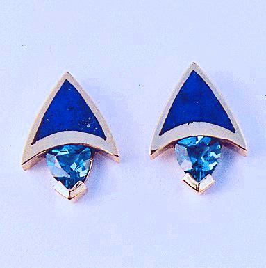 Gold-Blue-Topaz-and-Lapis-Earrings-SWG0012